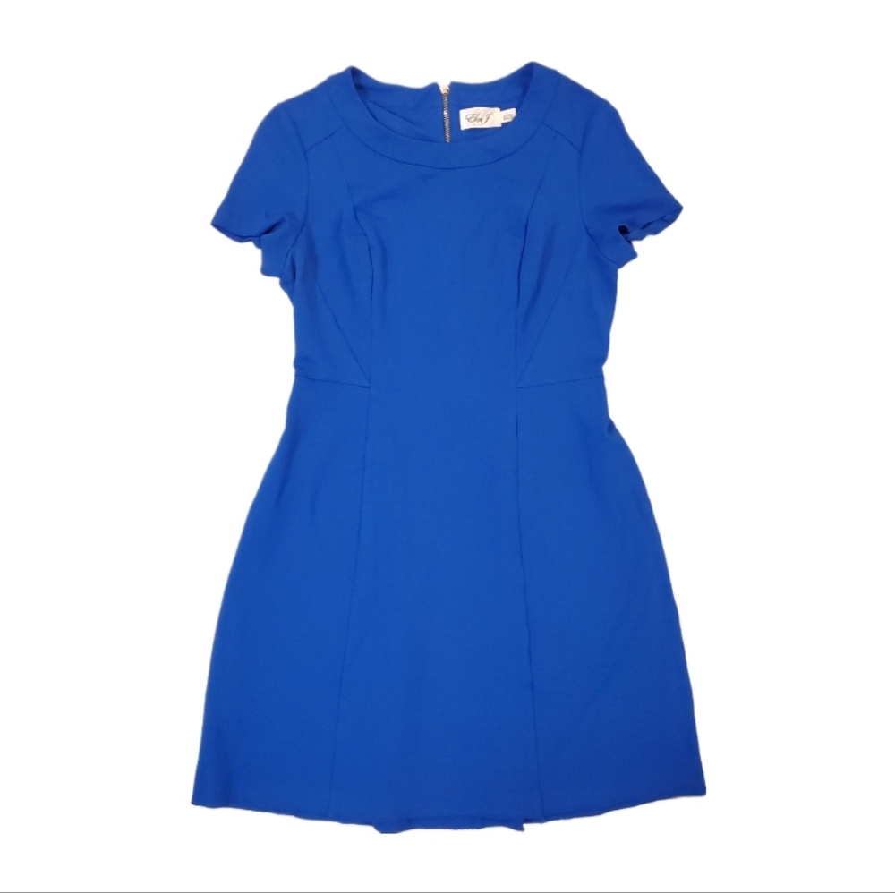 Eliza J. Cobalt Blue Short Sleeve A-Line Midi Dress Size 8